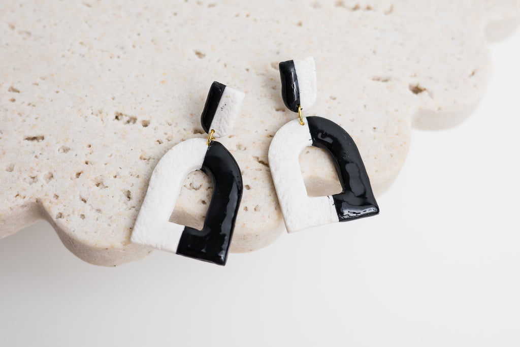 Black & White Split Arch Drops