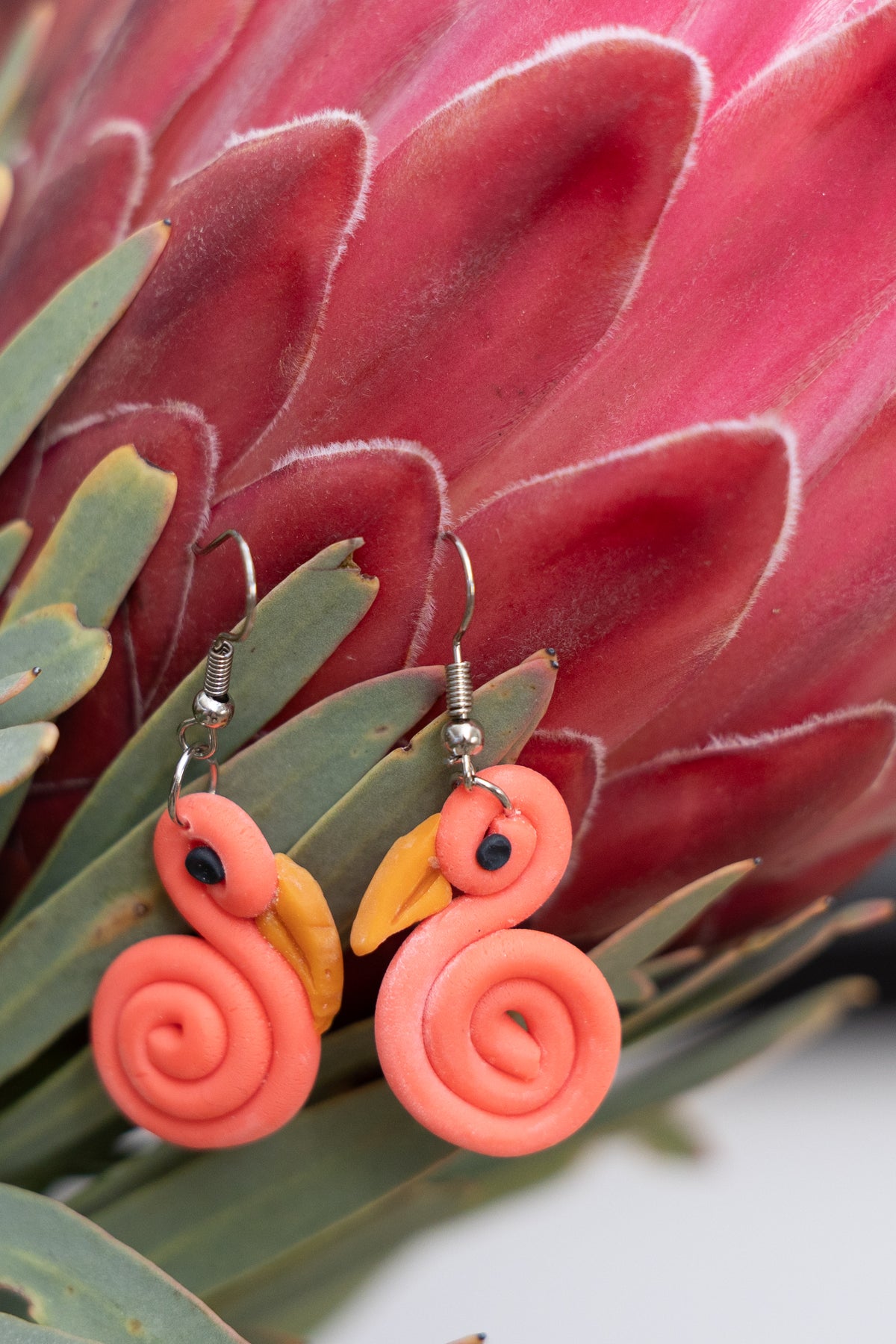 Flamingo Twirl Earrings