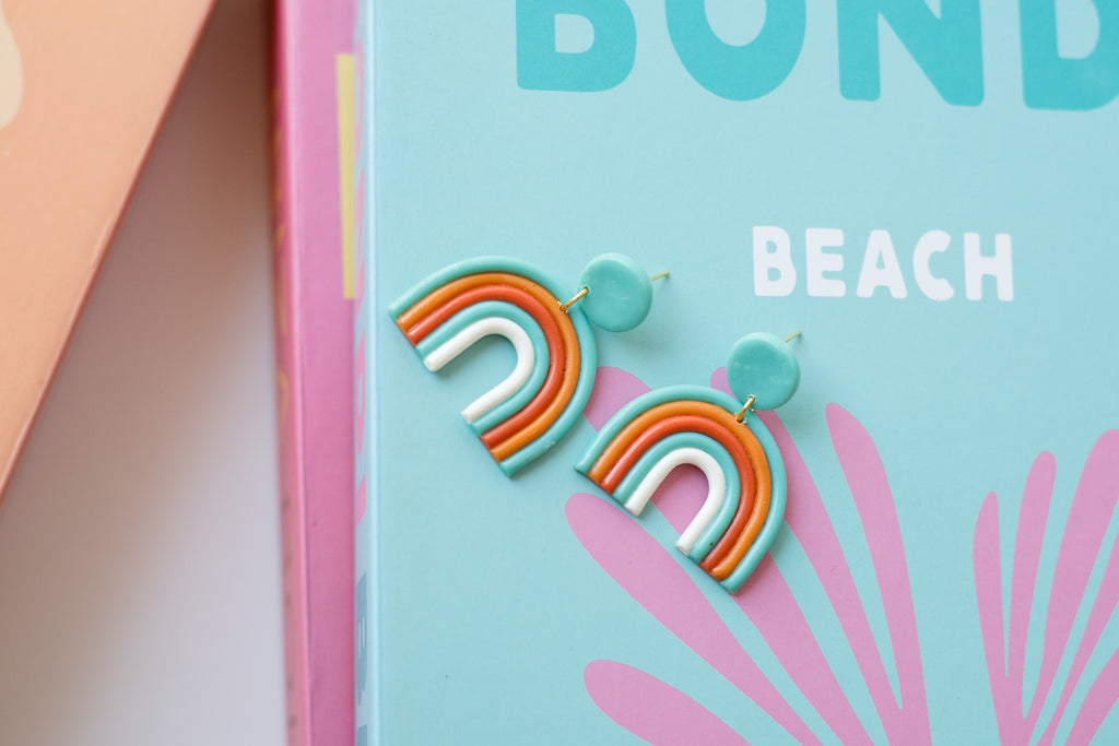Rainbow drop earrings