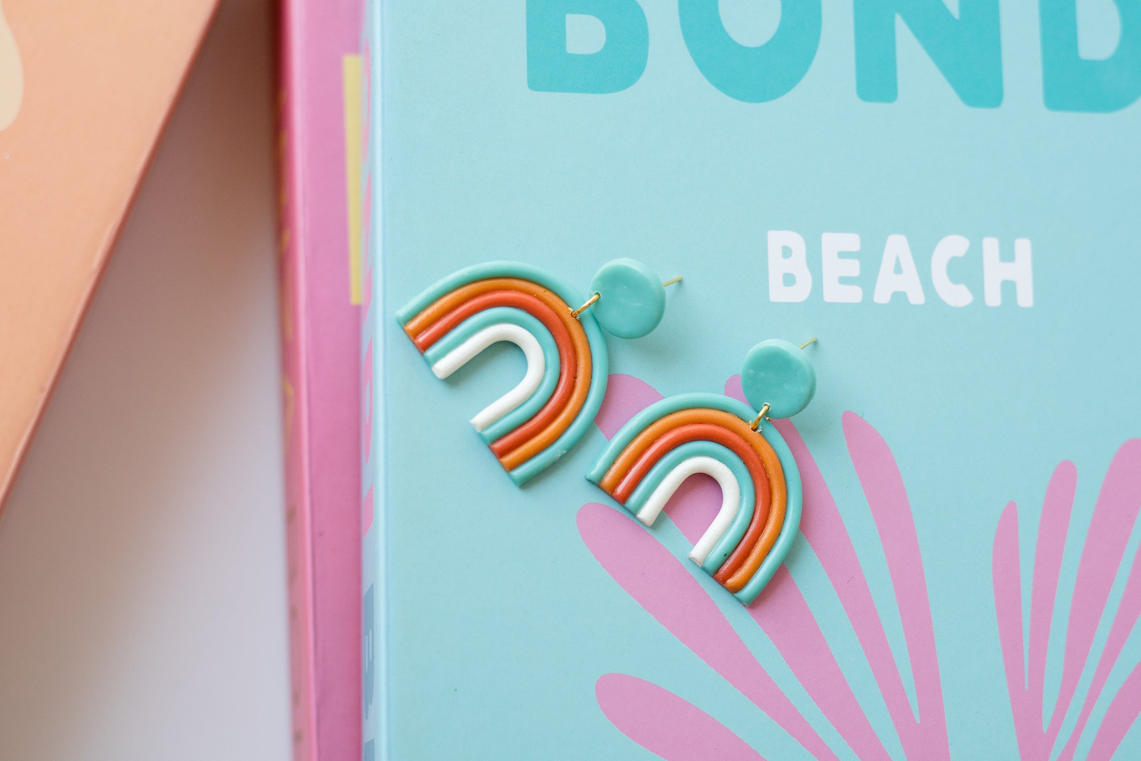 Rainbow drop earrings